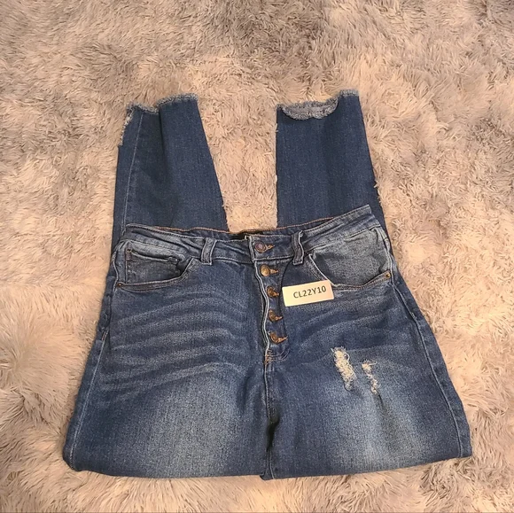 Distressed Blue Women's Jeans Forever 21 - Picture 11 of 14